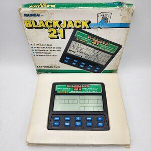 Radica Blackjack 21 Handheld Electronic Game Model 1450 Vintage New Open Box